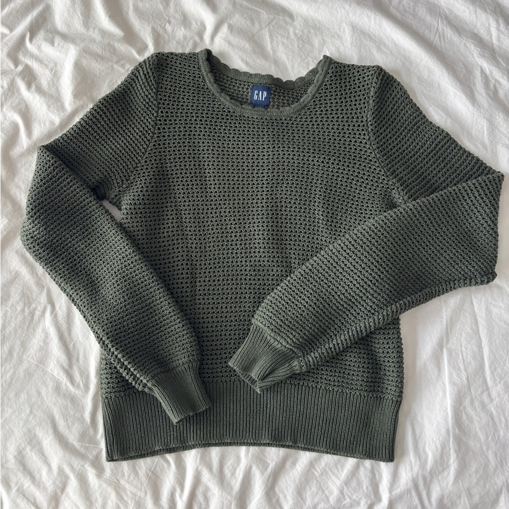 Gap 100% cotton crochet sweater